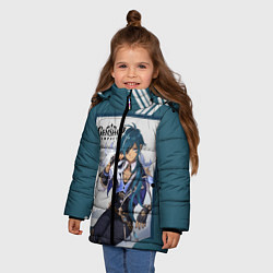 Куртка зимняя для девочки Кэйа - Genshin Impact, цвет: 3D-черный — фото 2