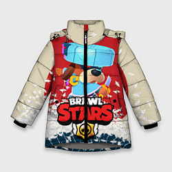 Куртка зимняя для девочки Brawl Stars - Ronin Ruffs, цвет: 3D-светло-серый