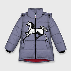 Куртка зимняя для девочки Дикая лошадь, цвет: 3D-красный