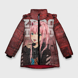 Куртка зимняя для девочки Zero Two, цвет: 3D-красный
