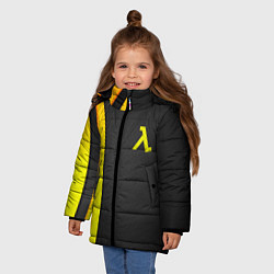 Куртка зимняя для девочки Half Life, цвет: 3D-черный — фото 2