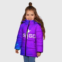 Куртка зимняя для девочки CS GO Disco Tech v2, цвет: 3D-черный — фото 2