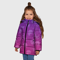 Куртка зимняя для девочки Котятки, цвет: 3D-черный — фото 2