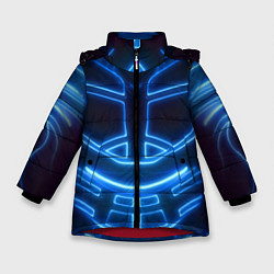 Куртка зимняя для девочки Неоновая броня Neon Armor, цвет: 3D-красный