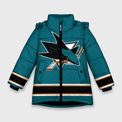 Куртка зимняя для девочки Сан-Хосе Шаркс Форма1, цвет: 3D-черный