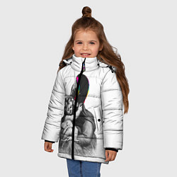 Куртка зимняя для девочки Daft Punk, цвет: 3D-черный — фото 2