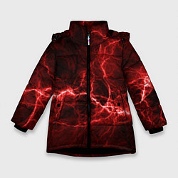 Куртка зимняя для девочки Разряд Молний, цвет: 3D-черный