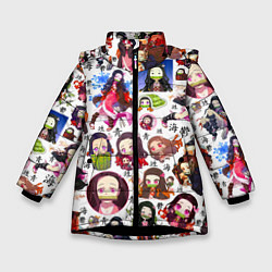 Куртка зимняя для девочки НЕЗУКО, цвет: 3D-черный