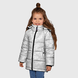 Куртка зимняя для девочки СНЕЖНЫЙ КАМУФЛЯЖ, цвет: 3D-светло-серый — фото 2