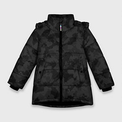 Куртка зимняя для девочки СПЕЦ КАМУФЛЯЖ, цвет: 3D-черный
