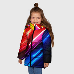 Куртка зимняя для девочки НЕОН, цвет: 3D-светло-серый — фото 2
