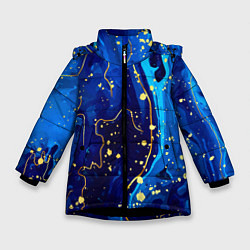 Куртка зимняя для девочки СИНИЙ ГРАНИТ, цвет: 3D-черный