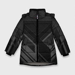 Куртка зимняя для девочки Хромированная Сталь, цвет: 3D-светло-серый