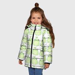 Куртка зимняя для девочки Лягушки-росточки, цвет: 3D-черный — фото 2
