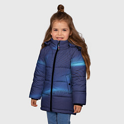 Куртка зимняя для девочки 3D волна, цвет: 3D-красный — фото 2