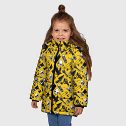 Куртка зимняя для девочки Рок, цвет: 3D-черный — фото 2