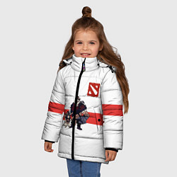 Куртка зимняя для девочки Дота, цвет: 3D-светло-серый — фото 2