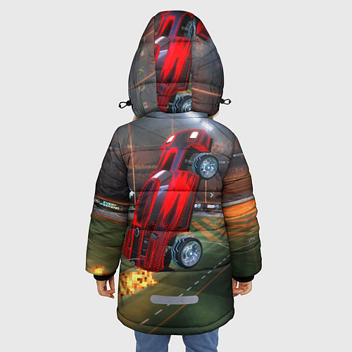 Зимняя куртка для девочки Rocket League / 3D-Светло-серый – фото 4