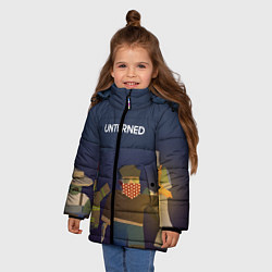Куртка зимняя для девочки Unturned, цвет: 3D-светло-серый — фото 2