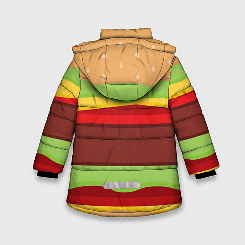 Зимняя куртка для девочки Бургер / 3D-Красный – фото 2