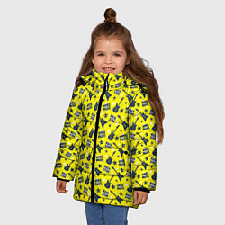 Куртка зимняя для девочки Рок-звезда, цвет: 3D-черный — фото 2