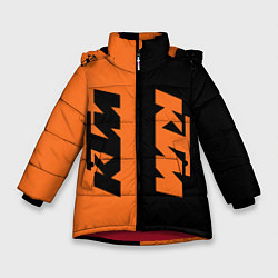 Куртка зимняя для девочки KTM КТМ Z, цвет: 3D-красный