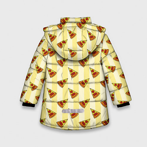 Зимняя куртка для девочки Кусочки Пиццы / 3D-Красный – фото 2