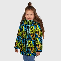 Куртка зимняя для девочки Extreme, цвет: 3D-черный — фото 2