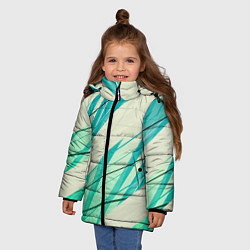 Куртка зимняя для девочки Абстракция ,,Холодный Огонь, цвет: 3D-черный — фото 2