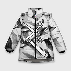Куртка зимняя для девочки Барбер, цвет: 3D-светло-серый