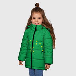 Куртка зимняя для девочки Адыгея, цвет: 3D-черный — фото 2