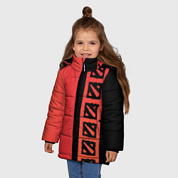 Куртка зимняя для девочки Dota 2, цвет: 3D-черный — фото 2