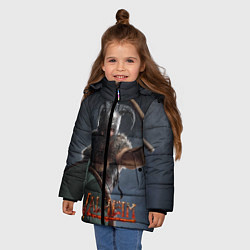 Куртка зимняя для девочки Viking Valheim, цвет: 3D-черный — фото 2