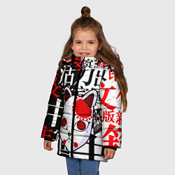 Куртка зимняя для девочки МАСКА ТАНДЖИРО КАМАДО, цвет: 3D-черный — фото 2