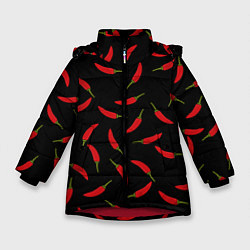 Куртка зимняя для девочки Chili peppers, цвет: 3D-красный