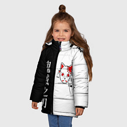 Куртка зимняя для девочки МАСКА ТАНДЖИРО TANJIRO MASK, цвет: 3D-черный — фото 2