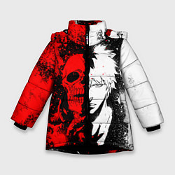 Куртка зимняя для девочки ИЧИГО БЛИЧ ICHIGO BLEACH, цвет: 3D-черный