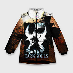 Куртка зимняя для девочки DARKSOULS KNIGHT, цвет: 3D-черный