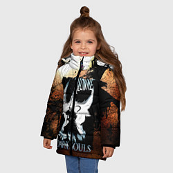 Куртка зимняя для девочки DARKSOULS KNIGHT, цвет: 3D-черный — фото 2