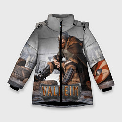 Куртка зимняя для девочки Valheim Викинг, цвет: 3D-черный