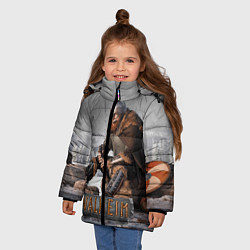 Куртка зимняя для девочки Valheim Викинг, цвет: 3D-черный — фото 2