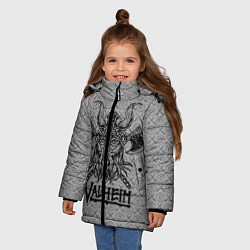 Куртка зимняя для девочки Valheim Viking dark, цвет: 3D-черный — фото 2