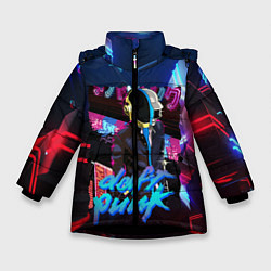 Зимняя куртка для девочки Daft punk neon rock