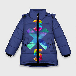 Куртка зимняя для девочки 3X5, цвет: 3D-черный