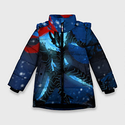 Куртка зимняя для девочки Поднятие уровня Аниме, цвет: 3D-черный