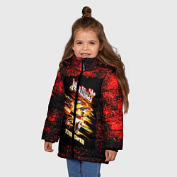 Куртка зимняя для девочки JUDAS PRIEST rock, цвет: 3D-черный — фото 2