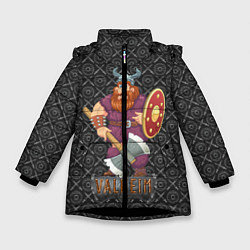 Куртка зимняя для девочки Valheim Викинг, цвет: 3D-черный