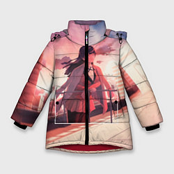 Куртка зимняя для девочки Kakegurui Yumeko Jabami art, цвет: 3D-красный