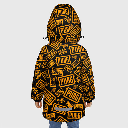 Зимняя куртка для девочки PUBG ПАБГ УЗОР / 3D-Светло-серый – фото 4