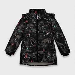 Куртка зимняя для девочки Волки Wolwes, цвет: 3D-светло-серый